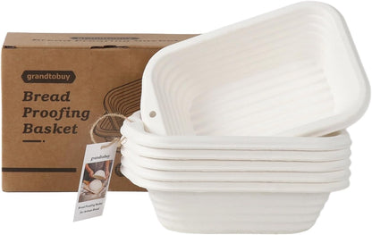 2-Pack 8 Inch Rectangular Bread Proofing Basket Set