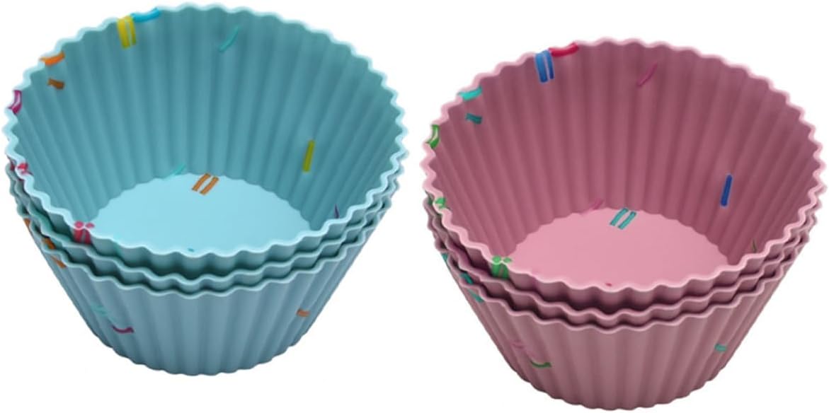 Jumbo Silicone Muffin Baking Cups Round Cake Mold Multi-purpose Baking Cups Easy Demoulding Non-stick for Diy