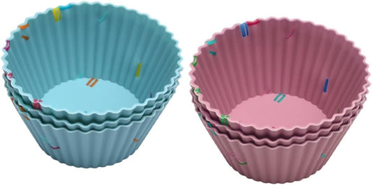 Jumbo Silicone Muffin Baking Cups Round Cake Mold Multi-purpose Baking Cups Easy Demoulding Non-stick for Diy
