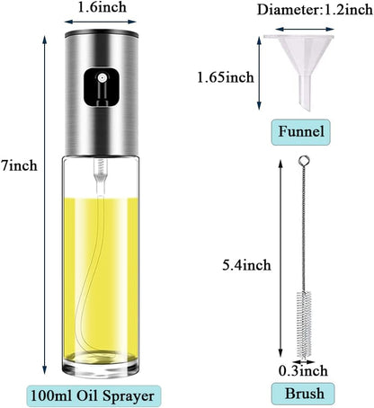 Oil Sprayer for Cooking Olive Oil Sprayer Mister for Air Fryer Vegetable Vinegar Oil Portable Mini Kitchen Gadgets for Baking,Salad,Grilling,BBQ,Roasting