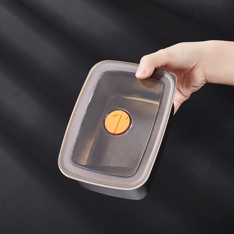GIUOIDUO stainless steelFood Storage Containers setsstorage box with lidfreezer FrozenKitchen tray with lidOven plateSide dish plate Freezer & Dishwasher Safe