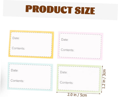 Homoyoyo 5Rolls Portable Date Labels Multi Function Food and Bottle Stickers for Kitchen and Office Organization Removable and Storage for Foods