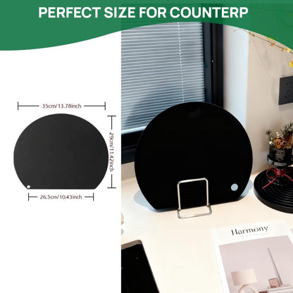 TPU Cutting Boards, Flexible, Non-slip Chopping Boards for Kitchen, Knife-Friendly & Dishwasher Safe Cutting Mat for Meat, Vegetables & Fruits (2PCS, Gray/Black-D Shape)