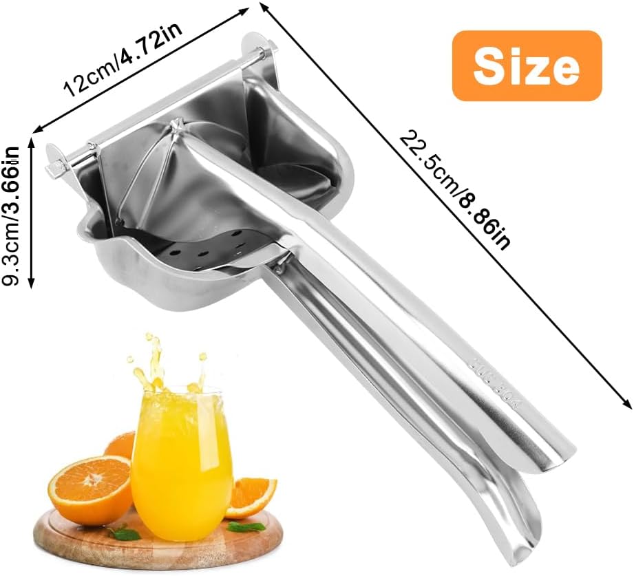 Heavy Duty Lemon Squeezer, Aluminum Alloy Hand Press Citrus Juicer