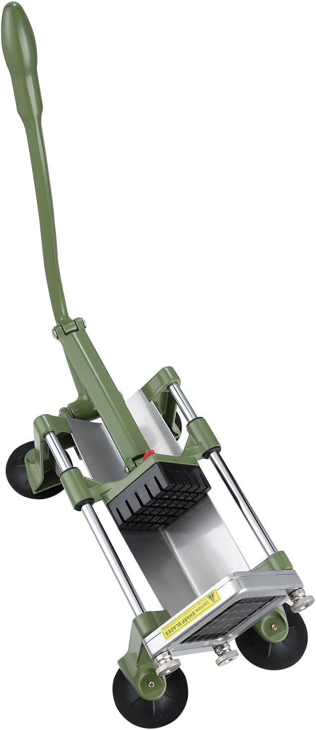 VEVOR French Fry Cutter, Potato Slicer with 1/2-Inch and 3/8-Inch Stainless Steel Blades, Manual Potato Cutter Chopper with Suction Cups, Great for Potato, French Fries, Cucumber, Vegetables, Carrot