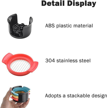 3-in-1 Egg Slicer, 304 Stainless Steel Wire Egg Cutter