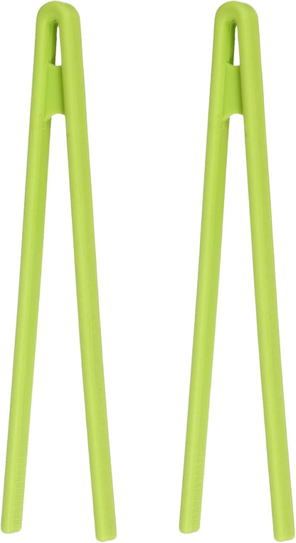 uxcell 8.7" Silicone Toast Tongs, 2Pcs Kitchen Tong Heat Resistant Kitchen Utensil for Cooking Toaster Salad Food BBQ Pan Bacon Fried Steak, Light Green