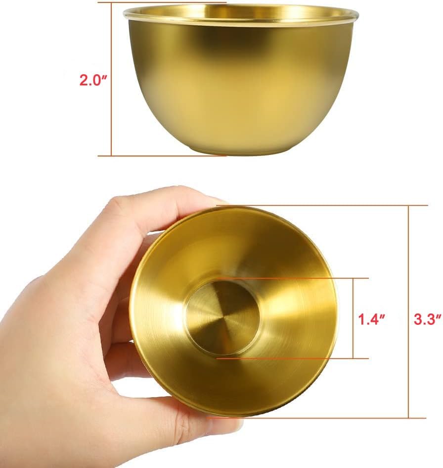 10 Pack 3.3inch Stainless Steel Sauce Dishes Mini Individual Saucers Bowl Round Seasoning Dishes Sushi Dipping Bowl Appetizer Plates, Sliver