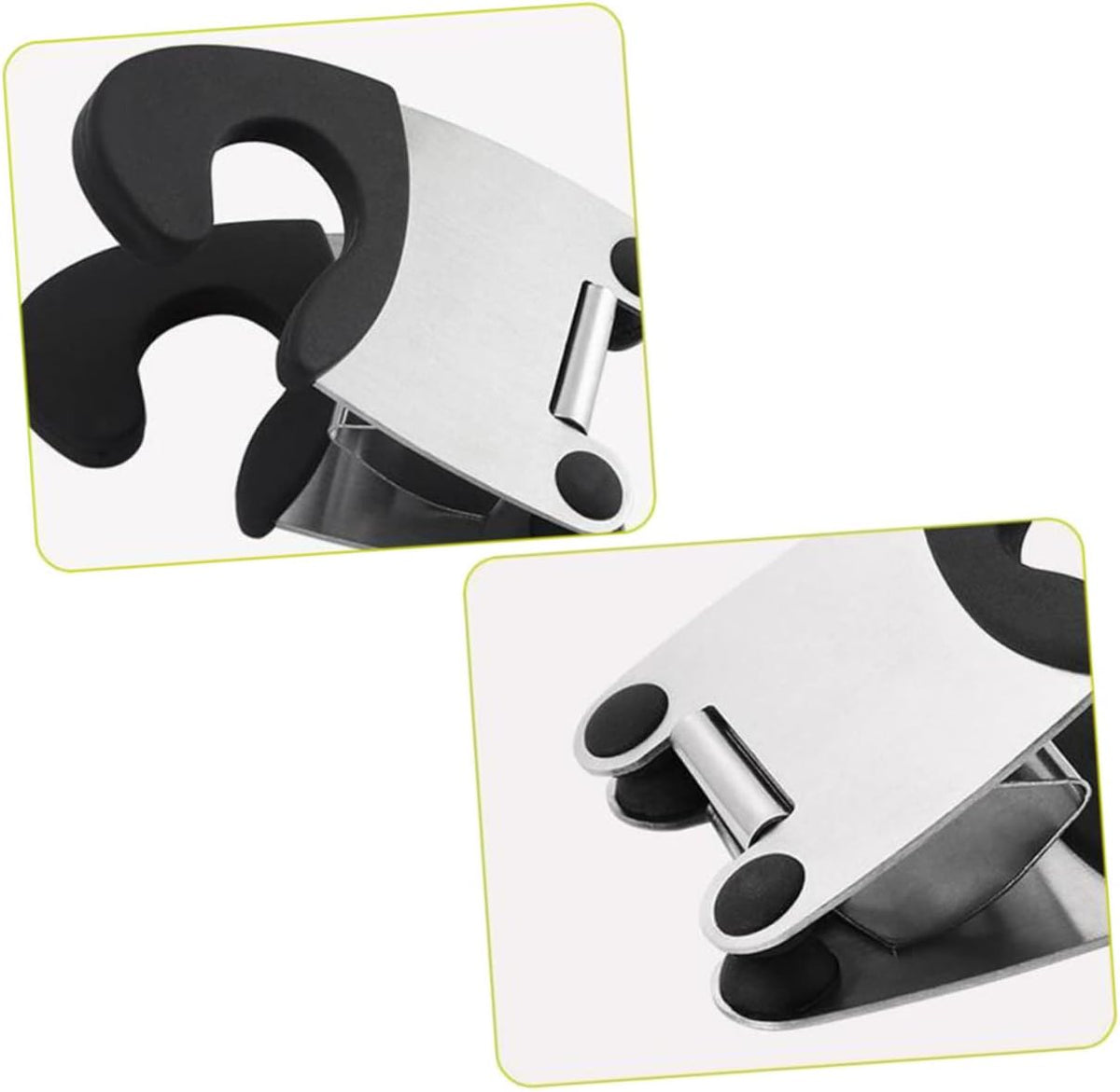 3Pcs Stainless Steel Pot Clip Spoon Holder for Kitchen Cooking