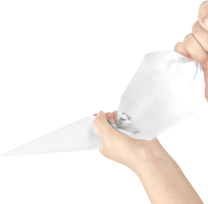 24 Inch Extra Large Piping Bags Disposable, Thickened 100Pcs Disposable Clear Plastic Icing Piping Bags, Food Grade Cake Decorating Bags for Dessert, Pastry, Cookies, Cupcake Decorating