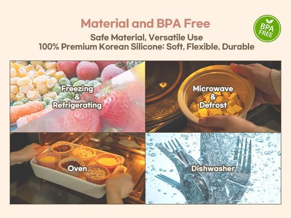 Microwave Silicone Steamer for Baby Food, Made In Korea, Oven & Dishwasher Safe to 482°F, Easy Clean, Microwave Pot with Handle & Lid, 100% Food Grade Steamer Bowl (Creme Brulee, 29oz (850ml) with basket)