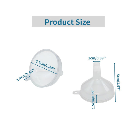 4Pcs 2.24" Plastic Funnel Set for Water Bottle Powder