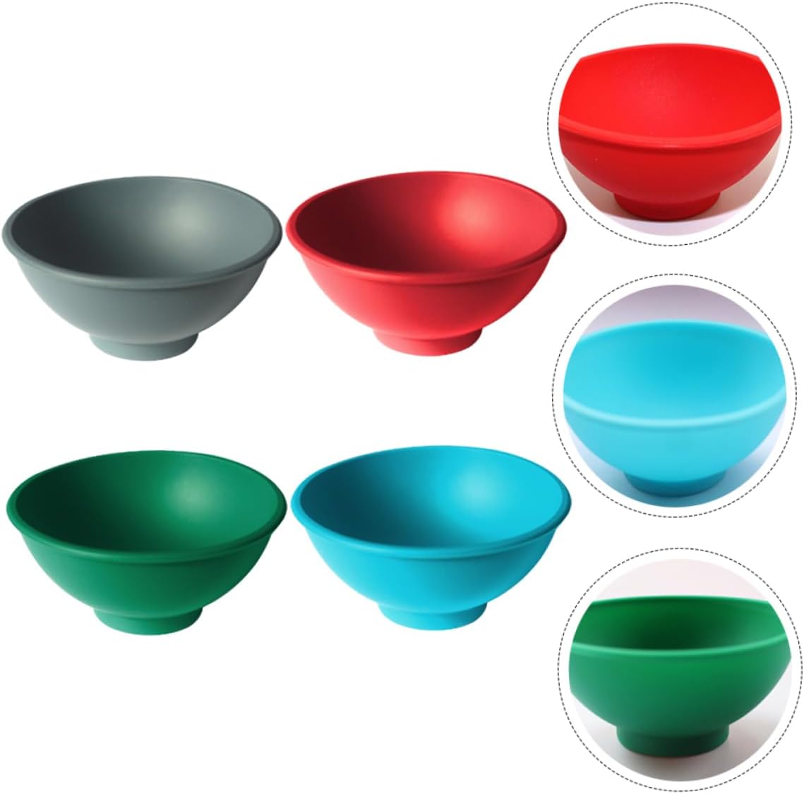 4 Pcs Mini Silicone Condiment Bowls Small Seasoning Dishes Sauce Bowls for Serving Cooking and Meal Prep