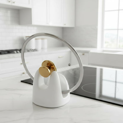Nihow Ceramic Pot Lid Holder While Cooking for Kitchen Counter/Stove Top