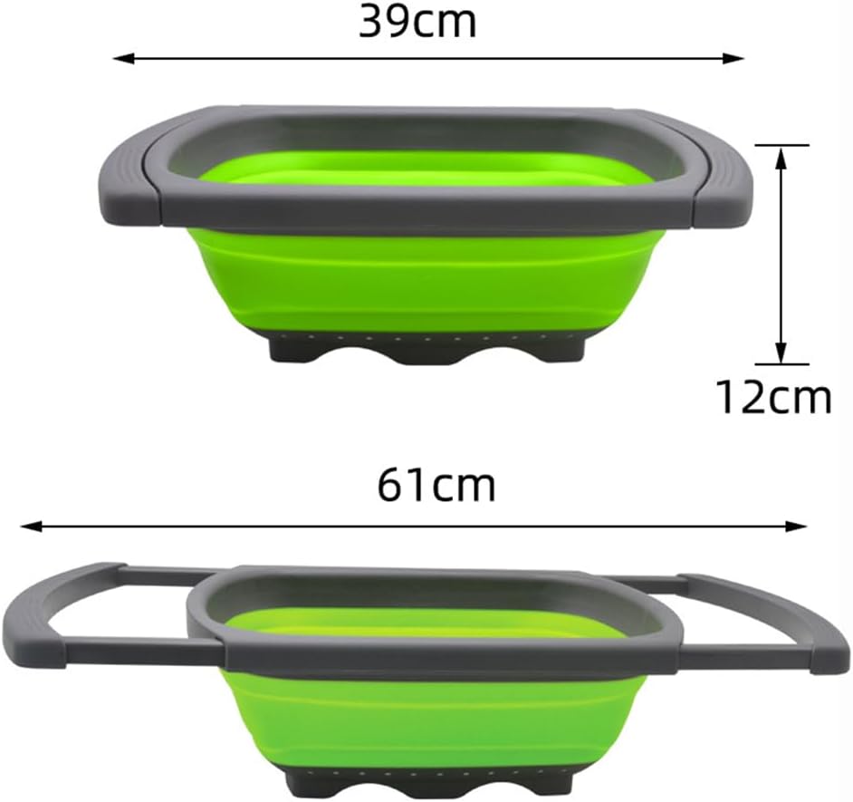 Colander collapsible, Colander Strainer Over The Sink Vegetable/Fruit Colanders Strainers, Fruit and Pasta Foldable Strainer for Kitchen, 6-Quart, BPA Free
