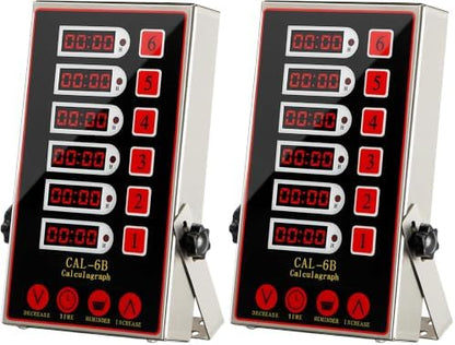 Commercial 8 Channels Digital Kitchen Timer, Calculagraph Fry Timer