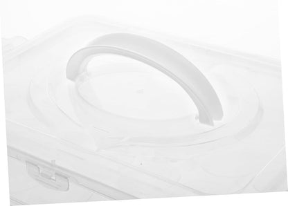 2layer Stackable Carrier with Lid Refrigerator Storage Box Portable and Secure Design for Parties and Kitchen Use Easy to Carry with Handle