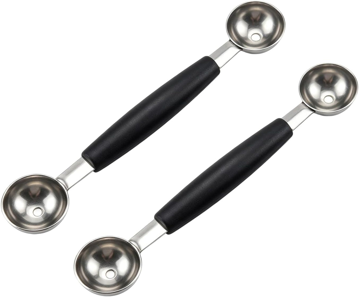 2 Pcs Stainless Steel Double-Ended Melon Baller Scoop