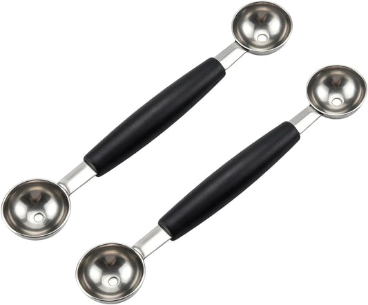 2 Pcs Stainless Steel Double-Ended Melon Baller Scoop