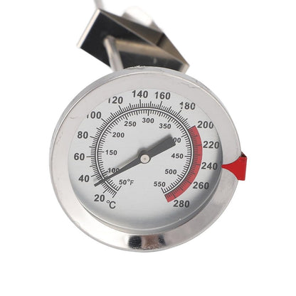 Stainless Steel Oil Fry Thermometer,Long Probe Food Temperature Gauge with Clip for Deep Frying,Candy,Milk,BBQ Cooking(M 30cm)