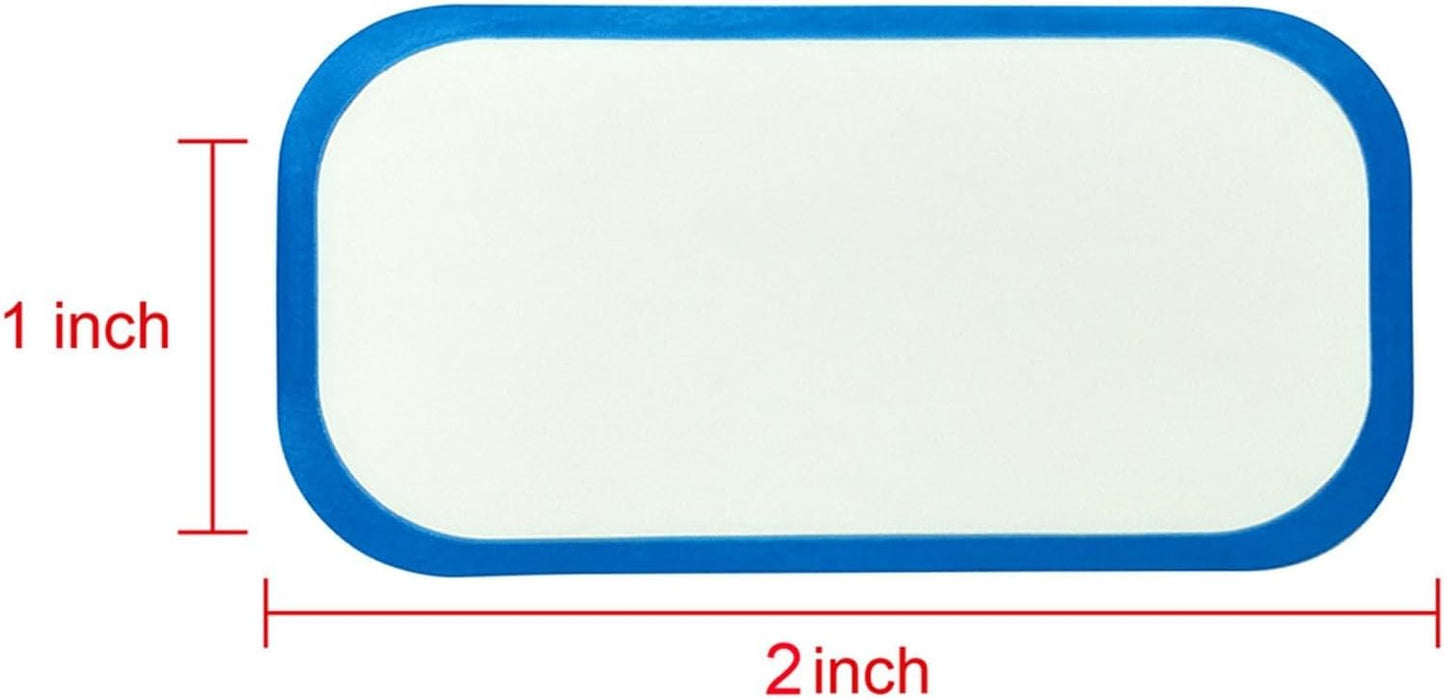 300 PCS Self-Adhesive Food Storage Bag and Container Labels Blank Write-On Date Stickers for Kitchen Organization Refrigerator Jars Boxes and Supplies Blue and White 2.5x5cm