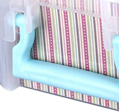 ArtBin Semi Satchel Portable Craft Organizer with 3 Dividers - Clear Plastic Storage Case for Art & Craft Supplies