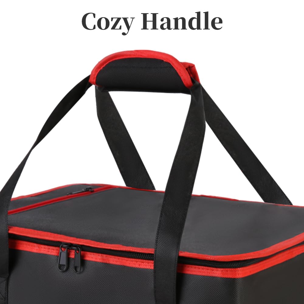 Bodaon Insulated Casserole Carrier Bag, Fits 9x13 and 11x15 Inch Baking Dish with Lid, Casserole Carriers for Hot or Cold Food for Transport, Thermal Lasagna Potluck Warmer Travel Tote, Black