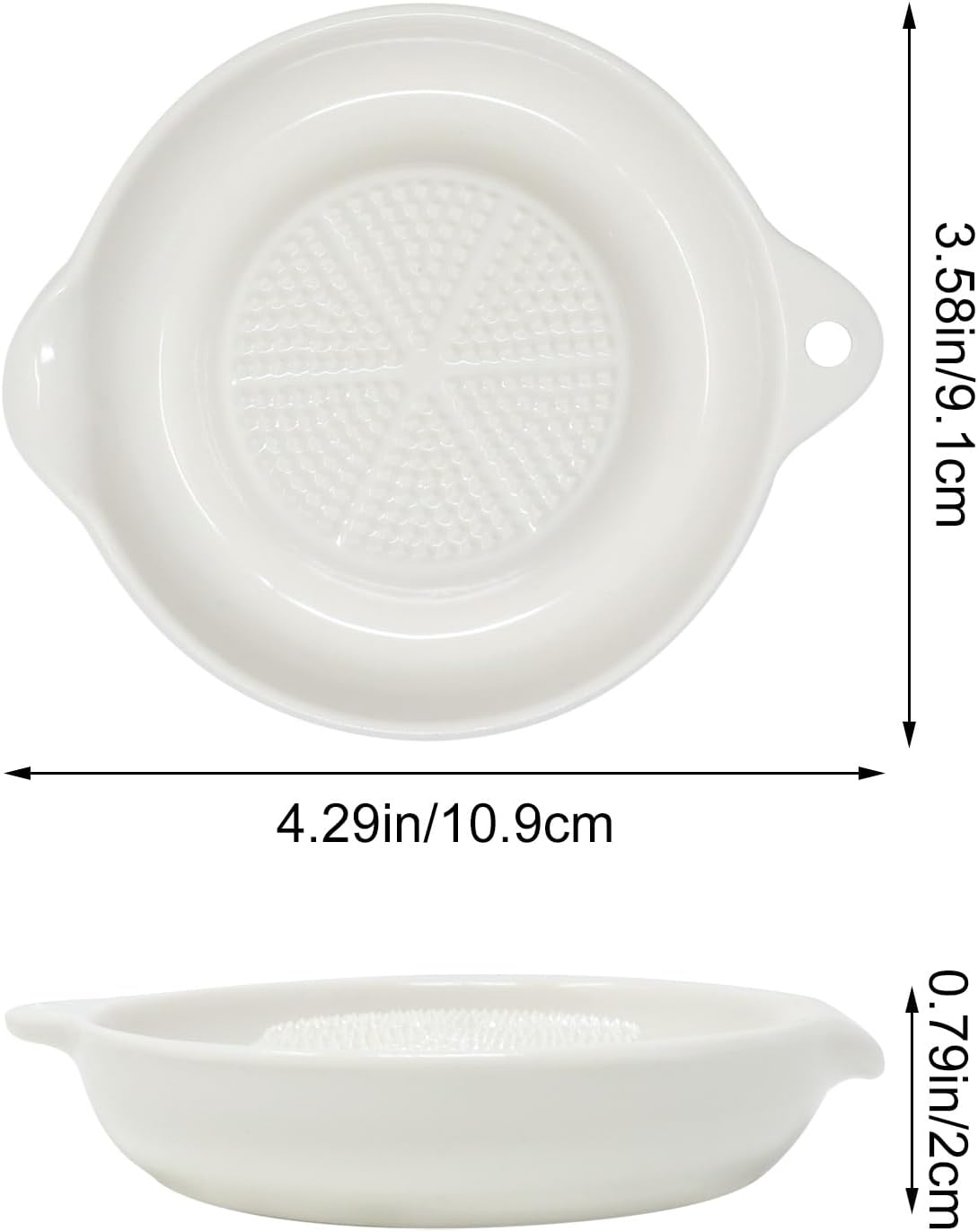 "yueton 1 Pack Ceramic Grater for Mashed Potato Making, Garlic, Ginger, Onion, Lemon, Chocolate, Practical Kitchen Tool"