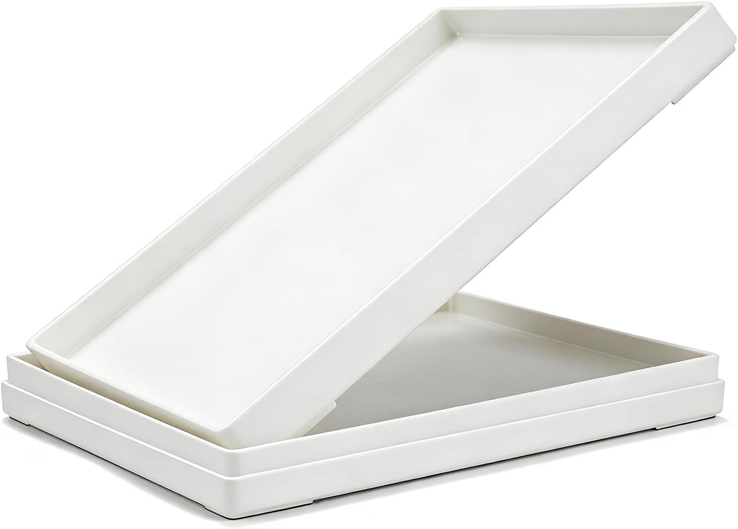 Plastic Serving Tray for Party Supplies Serving Platter for Food Reusable Platters for Catering Snack Fruit Charcuterie Appetizer Hosting Essentials (4pcs Black, 13 × 4.7 in)