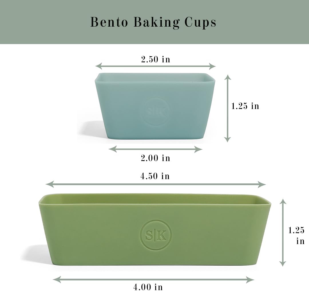 The Silicone Kitchen Reusable Mini Silicone Baking Cup, Non-Toxic, BPA Free, Dishwasher Safe, Mini, 24 Pack, White Blue Green