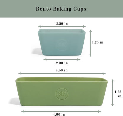 The Silicone Kitchen Reusable Mini Silicone Baking Cup, Non-Toxic, BPA Free, Dishwasher Safe, Mini, 24 Pack, White Blue Green