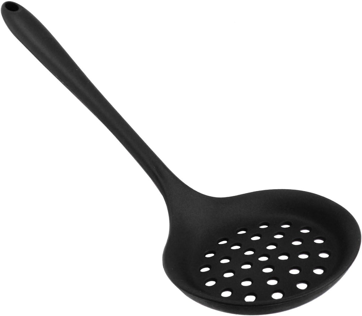 Hordion Silicone Slotted Spoon, Yellow Strainer Spoon Non Stick Skimmer