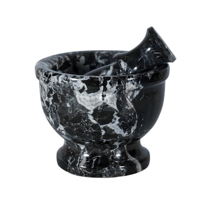 Mortar and Pestle Set – Large Stone Grinder with Polished Bowl & Non-Slip Base | Elegant Onyx Marble Kitchen Tool for Spices, Herbs & Guacamole