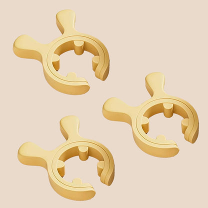3 Pack Silicone Pot Clip Utensil Rest, Deer Antler Spoon Holder for Pot Handles, Boil Over Guard & Lid Lifter, Heat Resistant Spoon Rest for Kitchen, Fits Handles 0.5" or Thicker (Yellow-3PCS)