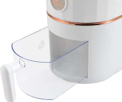 Rice Dispenser, 10KG/22Lbs Rice Container Cereal Dispenser with Lid & Measuring Cup, Grain Storage Organizer Rice Holder for Kitchen Countertop Dry Food, W7.4*D15.8*H15.7in