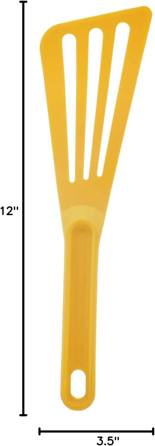 Mercer Culinary Hell's Tools Hi-Heat Slotted Spatula, 12 Inch x 3.5 Inch, Gray