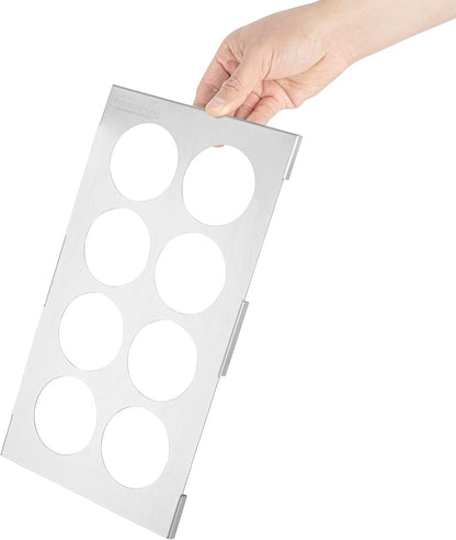 Restaurantware Stainless Steel Bottle Organizer - 1 Count - 6.299 x 7.087 x 0.394 Inches - Dishwasher-Friendly Condiment Holder - Kitchen Bottle Rack - Space-Saving Design - Silver