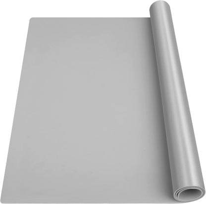 Silicone Mat Heat Resistant Mats for Countertop, Large Silicone Mats for Crafts Kitchen Counter Workbench Table protector, Size 36x24 inches Thick 2mm,Rolled Package,Light Blue