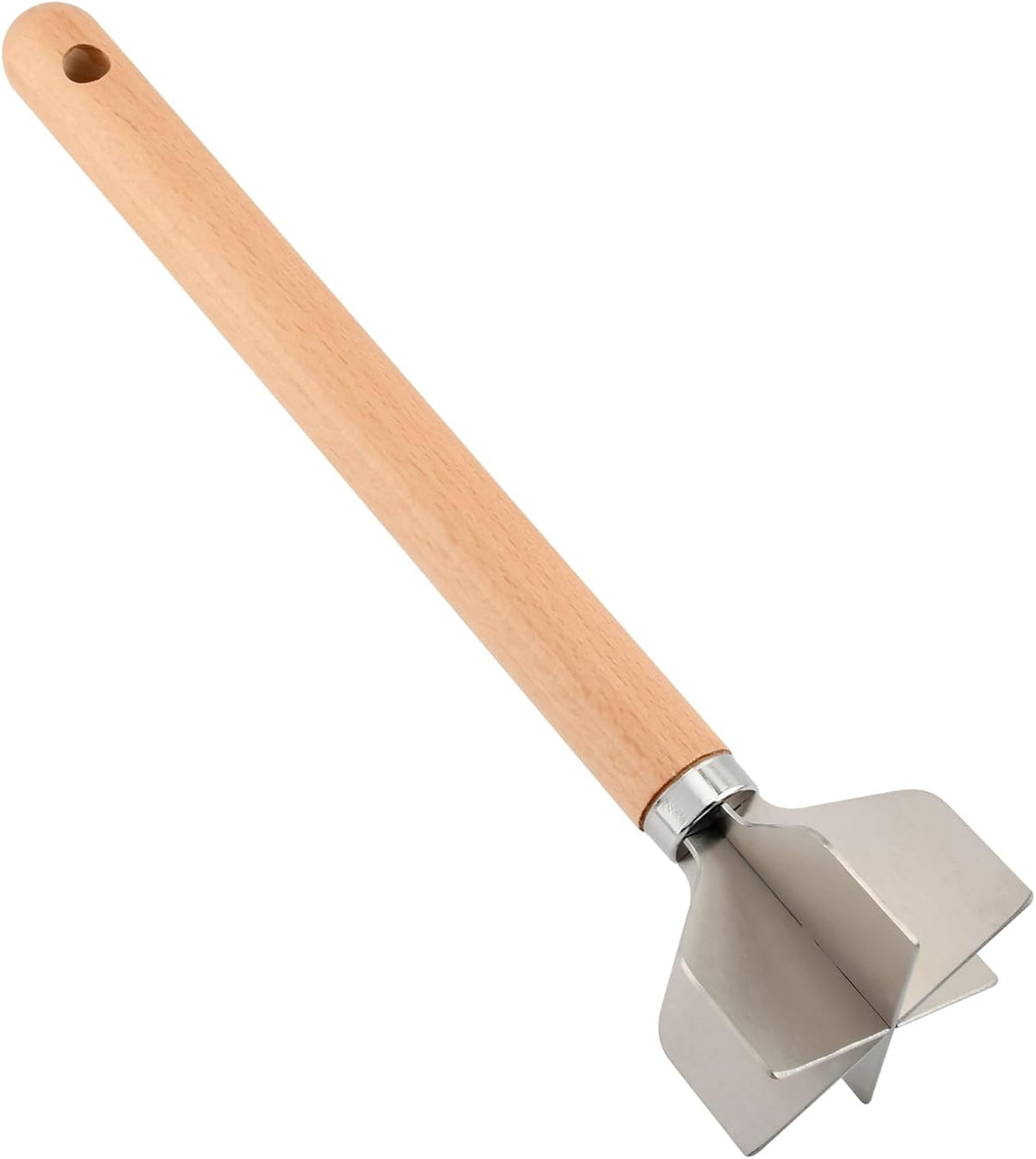 Stainless Steel Meat Chopper with Wooden Handle
