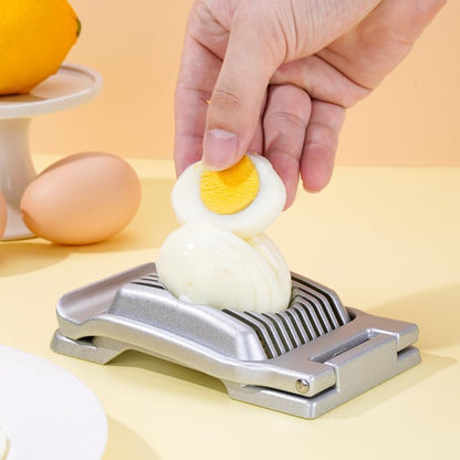 Egg Slicer for Hard Boiled Eggs, Metal Durable, Cutter for Strawberry Gold