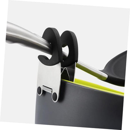 3Pcs Stainless Steel Pot Clip Spoon Holder for Kitchen Cooking