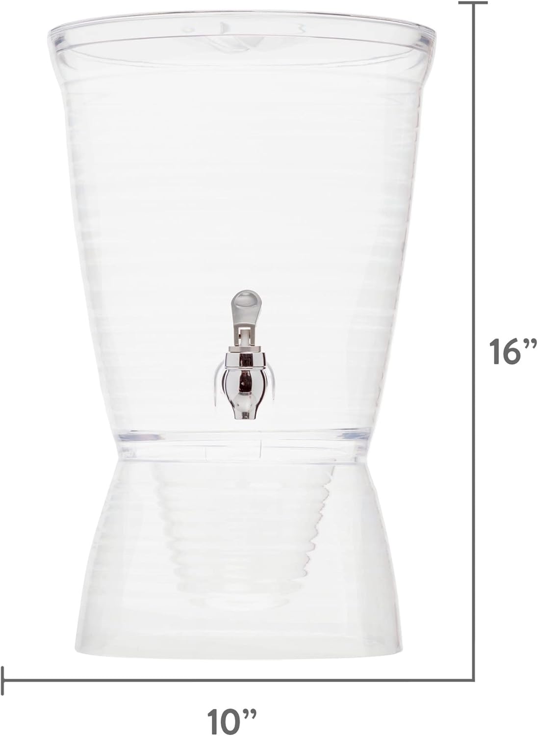 CreativeWare Bark Beverage Dispenser, 2.5 Gallon, Clear, (Pack of 1)