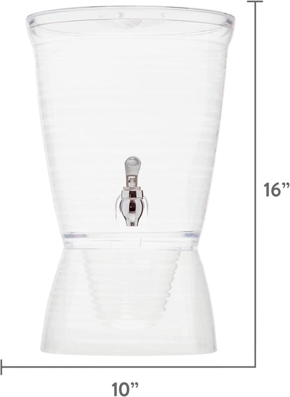 CreativeWare Bark Beverage Dispenser, 2.5 Gallon, Clear, (Pack of 1)