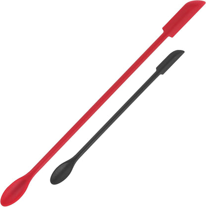 Cuttte 2pcs Mini Makeup Spatula Silicone Skincare Spatula Set for Cosmetic