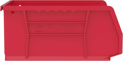 Akro-Mils 30235 AkroBins Plastic Storage Bins, Space-Saving Stackable Bins for Garage, Pantry, Craft Organization, 11" x 11" x 5", Clear, 6-Pack