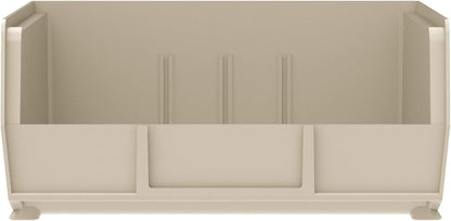 Akro-Mils 30235 AkroBins Plastic Storage Bins, Space-Saving Stackable Bins for Garage, Pantry, Craft Organization, 11" x 11" x 5", Clear, 6-Pack