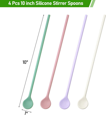 4 Pcs Mini Silicone Spatulas, Jar Spatula Silicone Small Spatulas