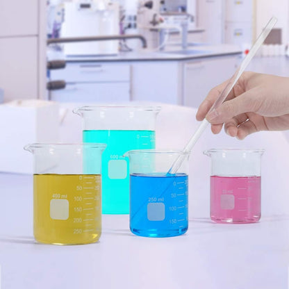 Graduated Glass Measuring Low Form Beaker Set (50ml+100ml+250ml)