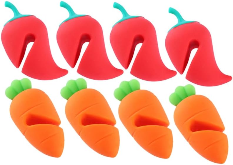 Angoily Pot Lid Lifters 8 pcs Silicone Food Grade Heat Resistant