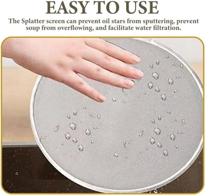 Amosfun 6 Inch Square Air Fryer Splatter Screen Oilproof Mesh Accessories Grease Splash Guard for Kitchen Cooking